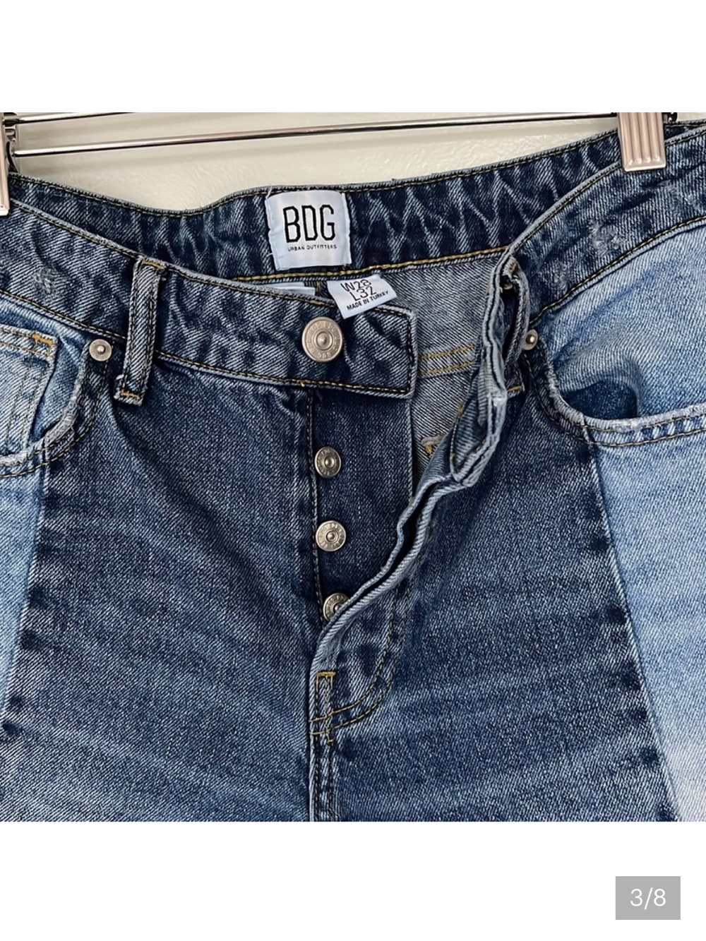 BDG Urban Outfitters Jessye Two-Tone
Patchwork Jeans Blue Size 27 - Picture 4 of 9